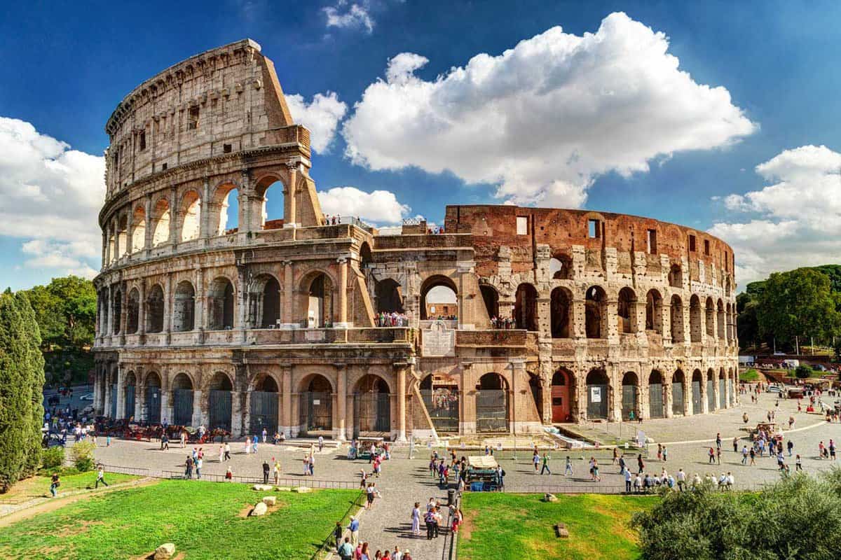 The Colosseum in Rome, Italy.